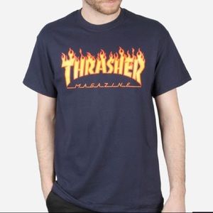Navy Thrasher Magazine T-Shirt